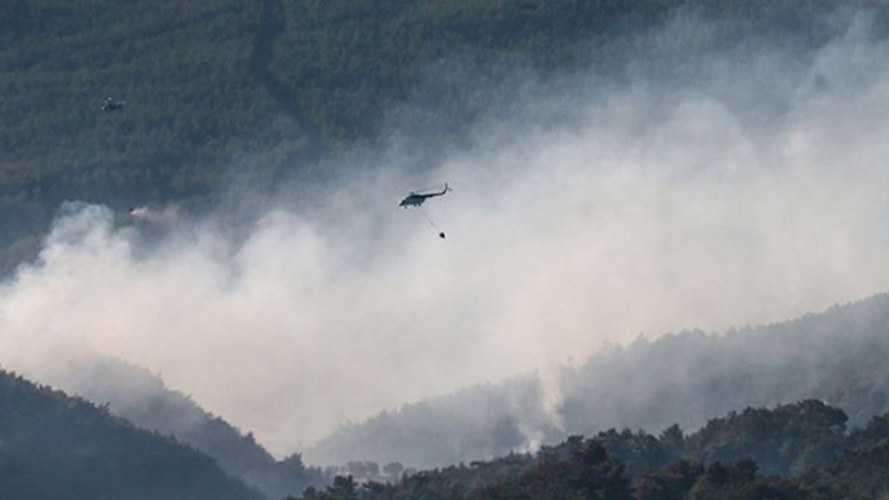İzmir'deki yangına 7 bin 500 ton su atıldı