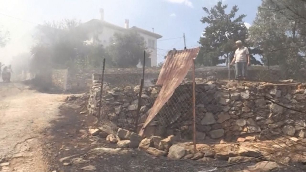 Muğla'da orman yangını kontrol altına alınmaya çalışılıyor