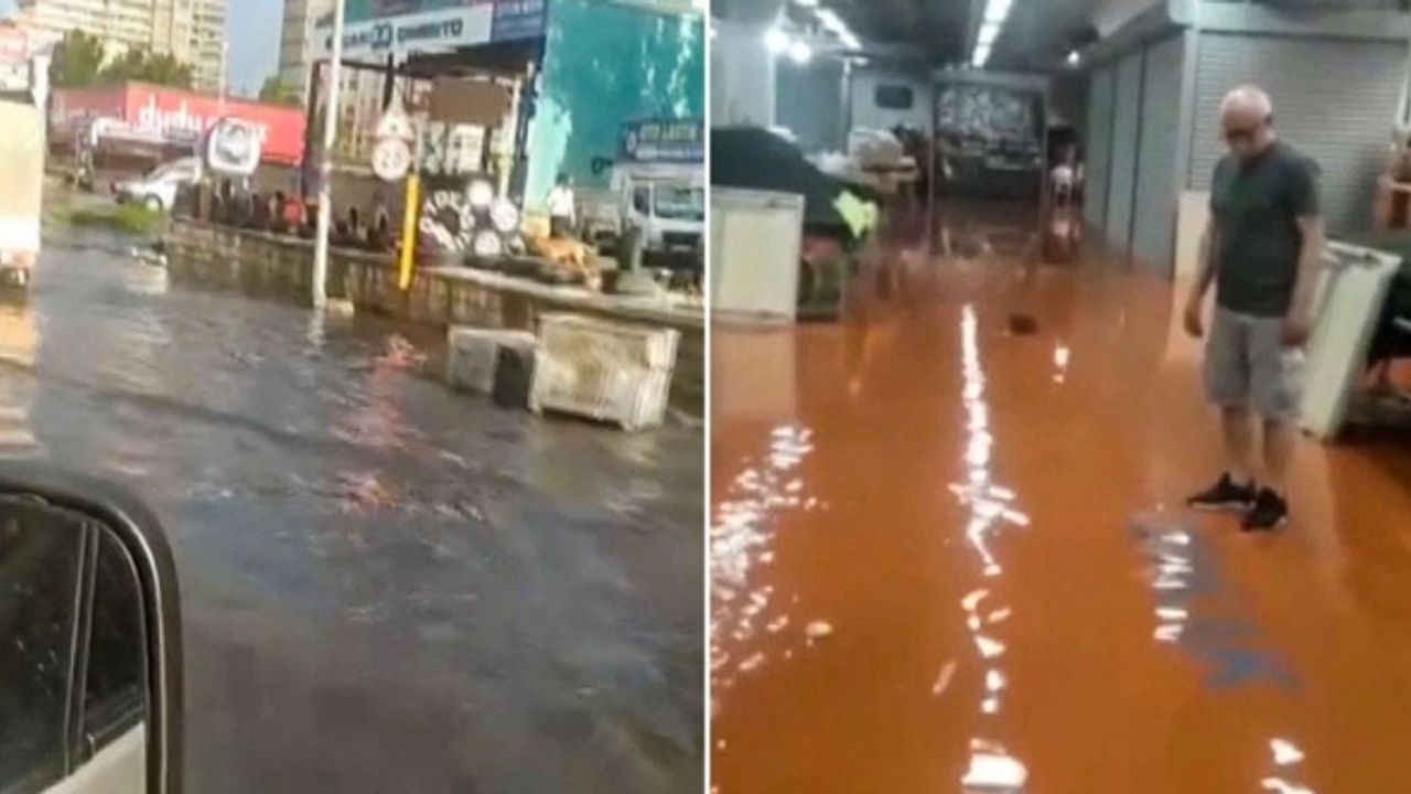 İstanbul'u sağanak vurdu, bazı yerleri su bastı