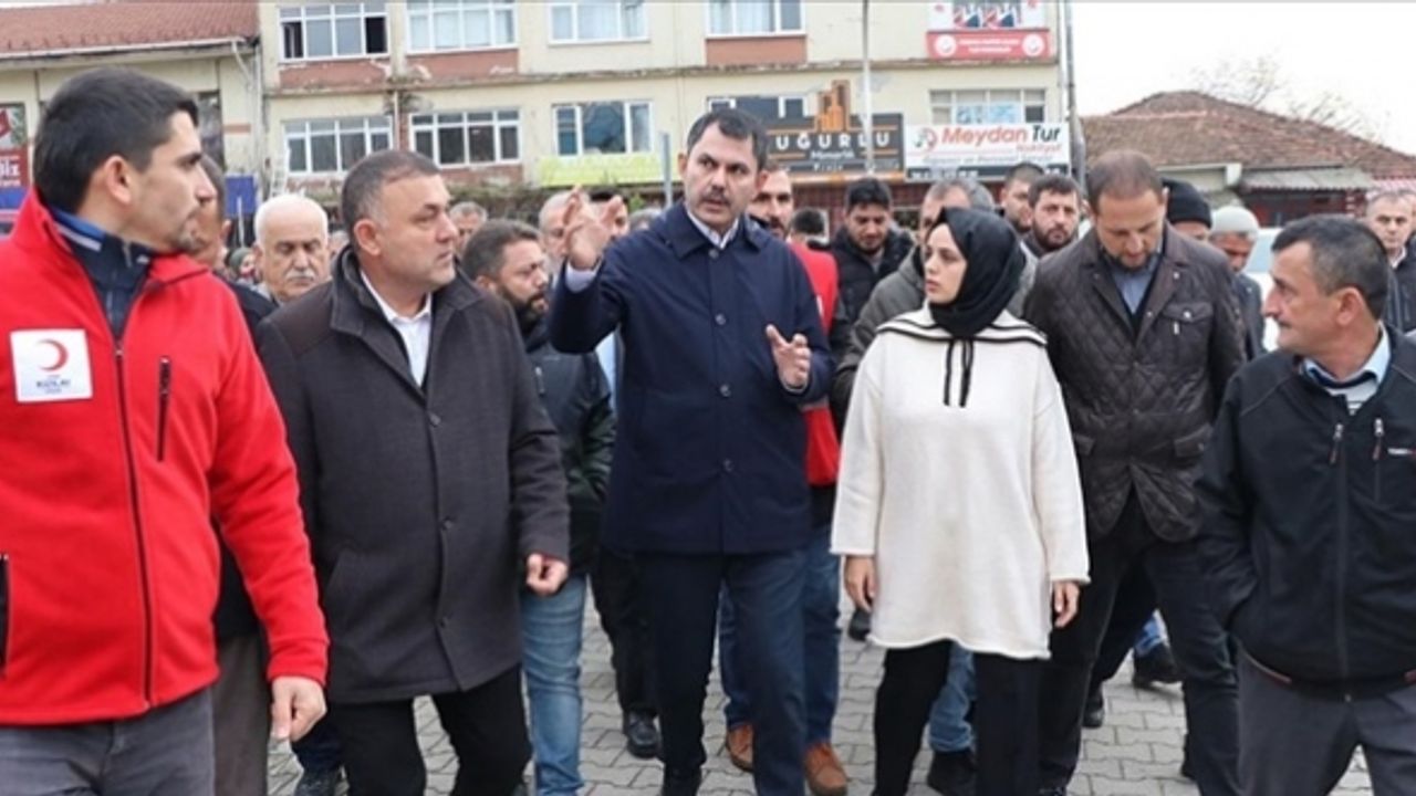 Bakan Kurum, Düzce'de incelemelerde bulundu