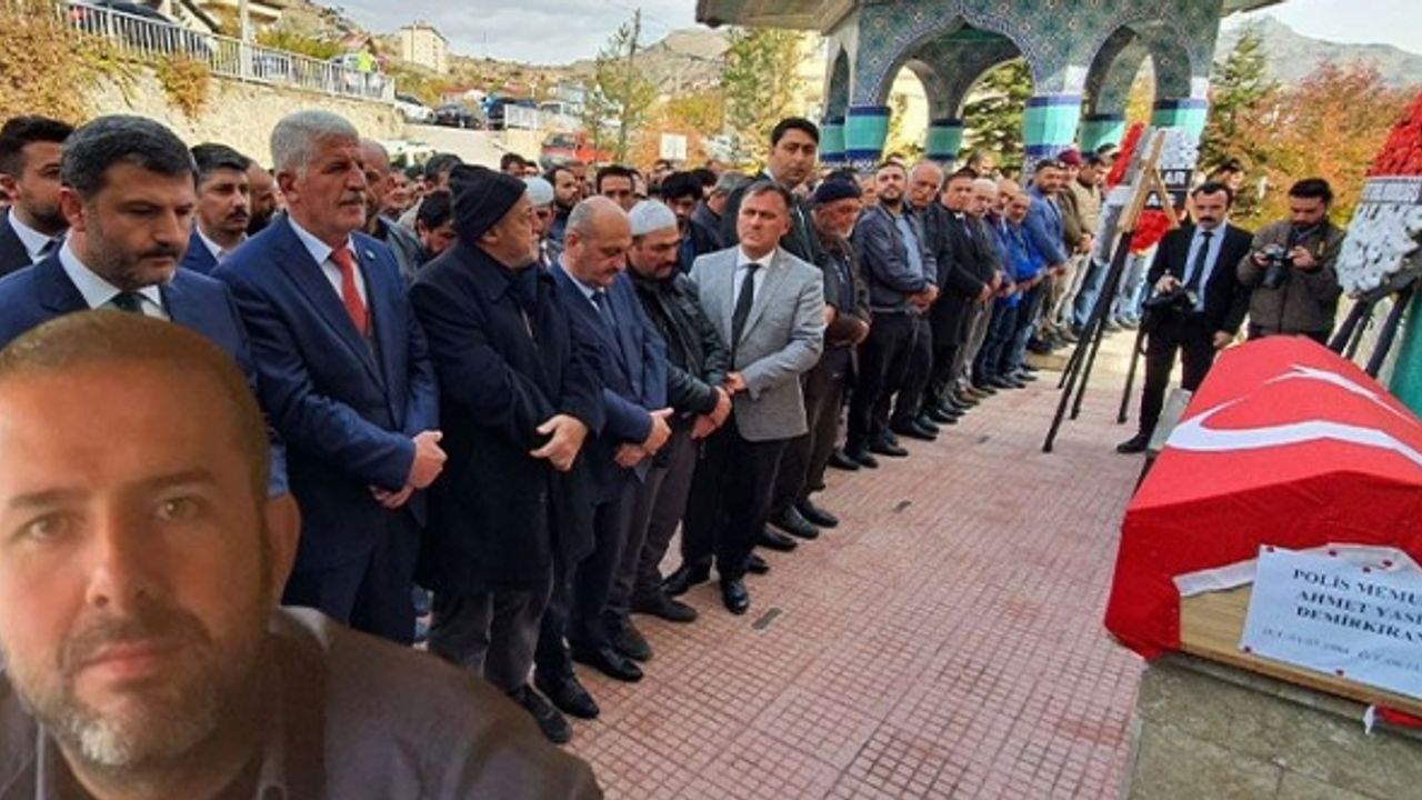 Kalp krizi sonucu vefat eden polisin cenazesi toprağa verildi