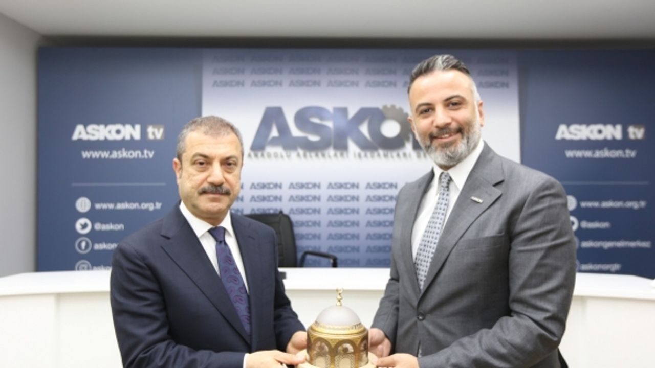 TCMB Başkanı Kavcıoğlu, ASKON üyeleriyle bir araya geldi