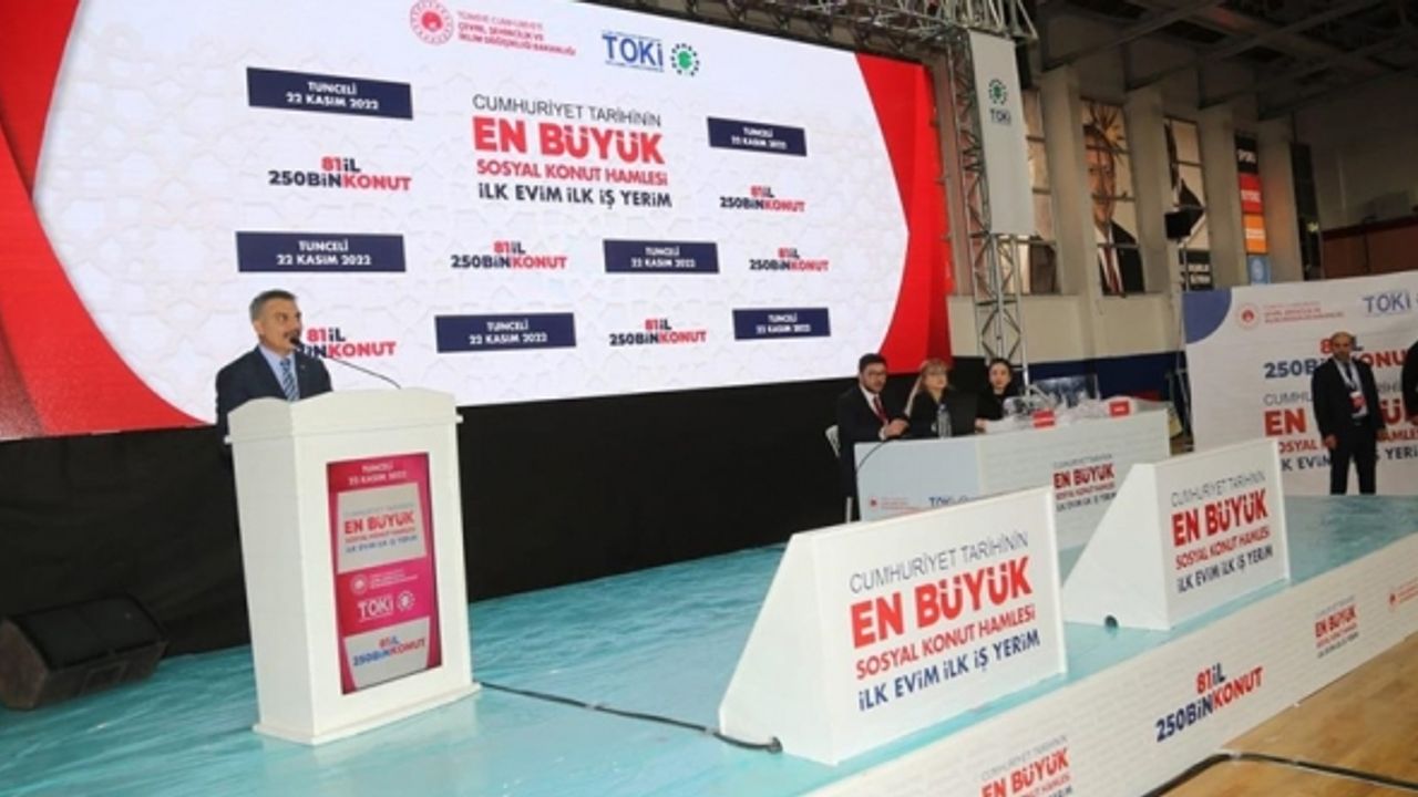 Tunceli'de sosyal konut projesi için kuralar çekildi