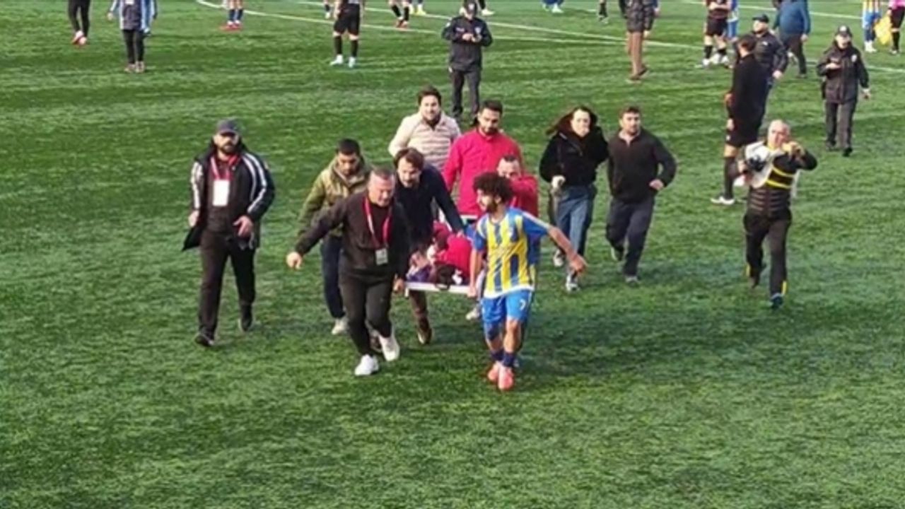 Zonguldak'taki amatör maçta hava topunda darbe alan kaleci yoğun bakıma alındı