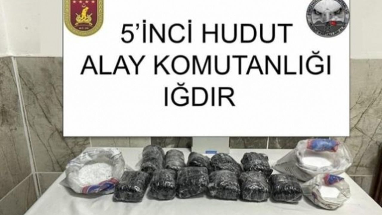 Iğdır sınır hattında 12 kilogram uyuşturucu ele geçirildi