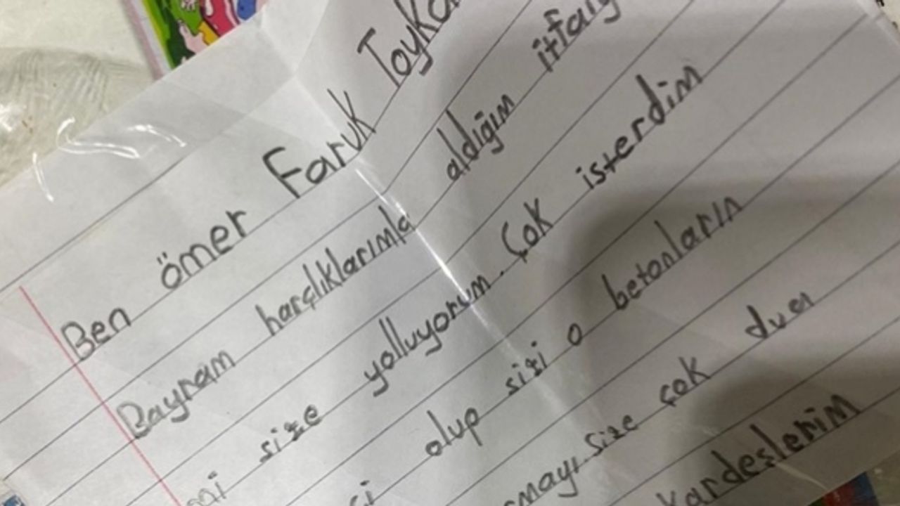 "Bayram harçlıklarımla aldığım itfaiyemi size yolluyorum"
