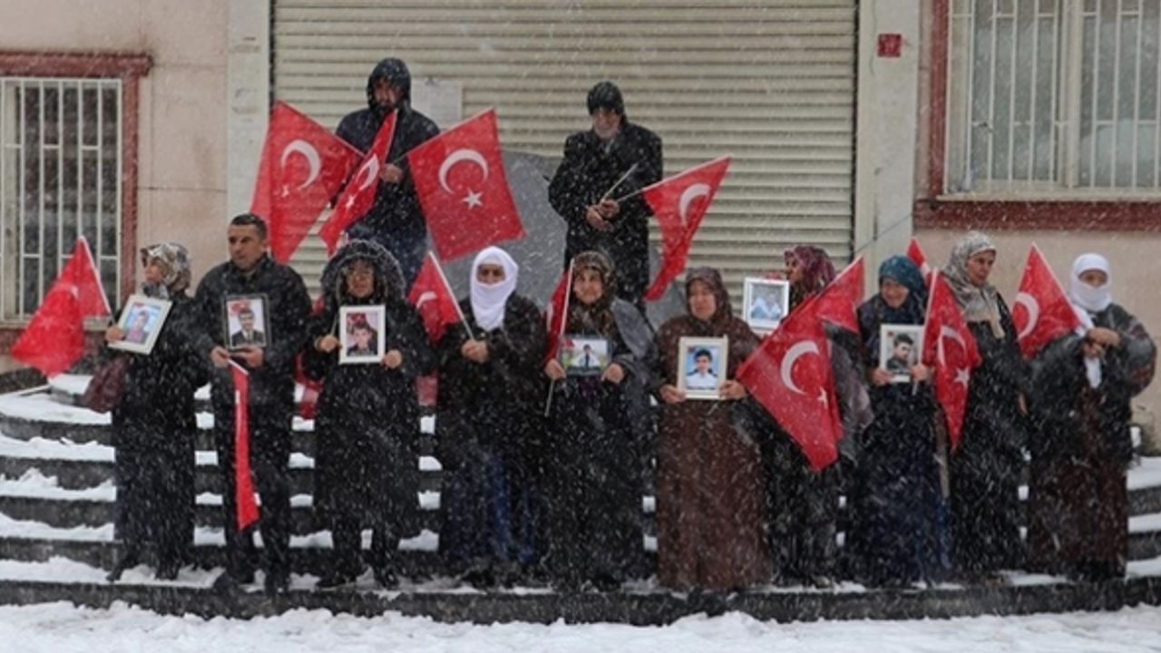 Diyarbakır anneleri kar kış demeden nöbetlerini sürdürüyor