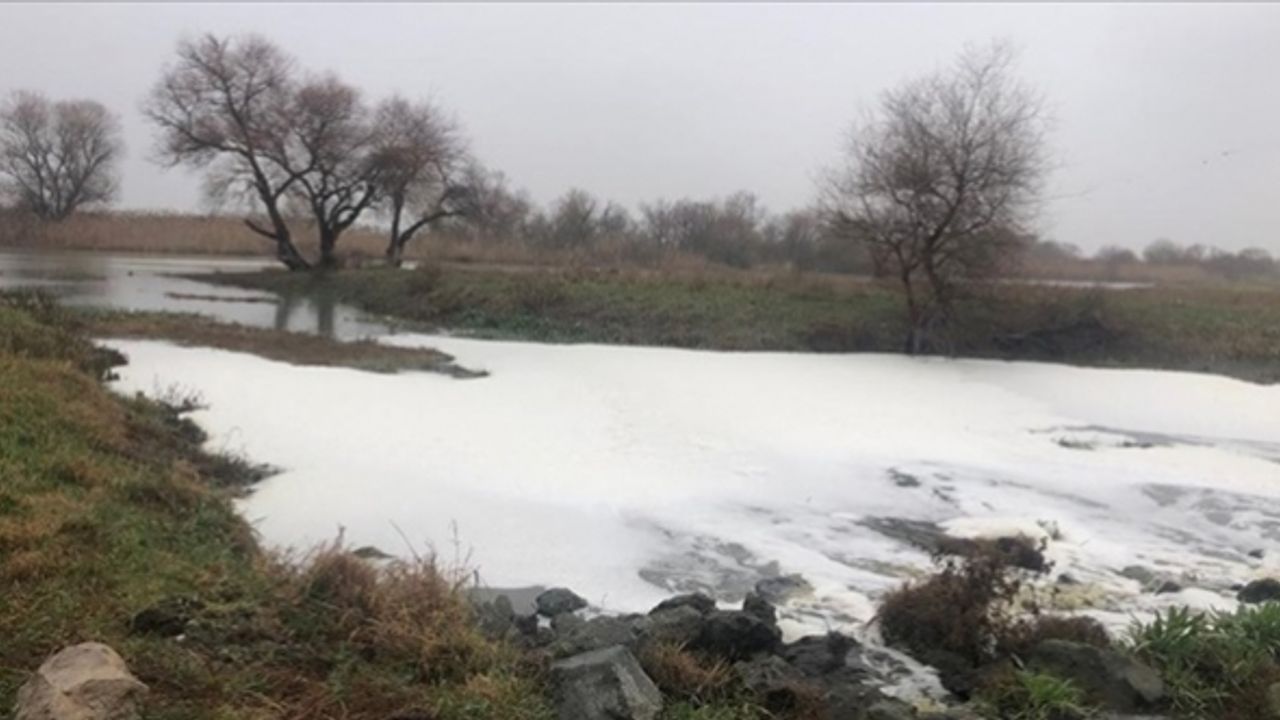 Uluabat Gölü havzasında sebebi bilinmeyen köpüklenme