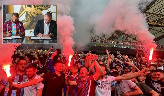 Trabzonspor’da Muhammed Salah 30 bin taraftar önünde imzayı attı