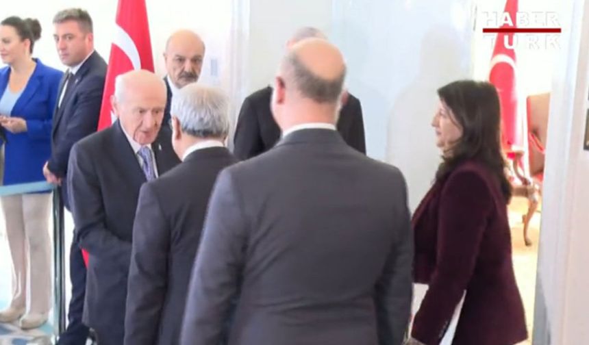 İmralı heyeti, Bahçeli’yi TBMM’de ziyaret etti